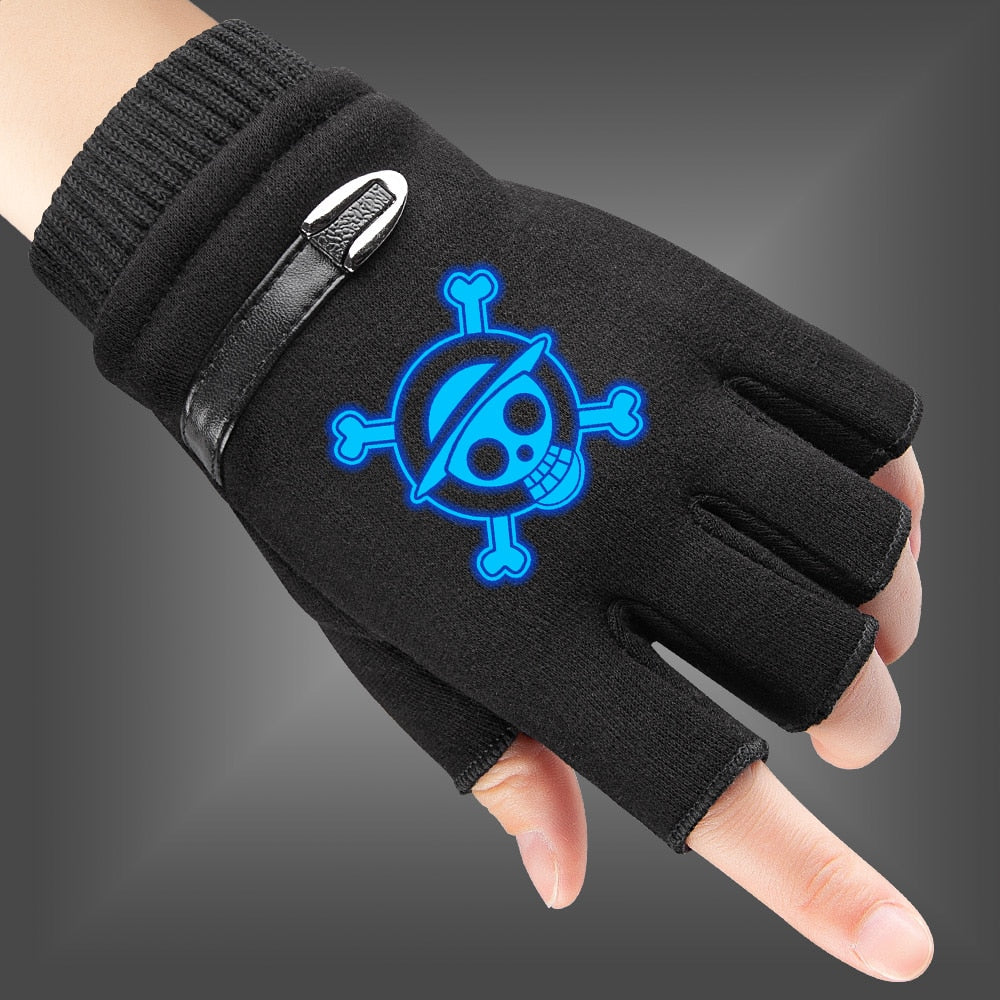 One Piece Pirate Luffy Skull Logo Gloves