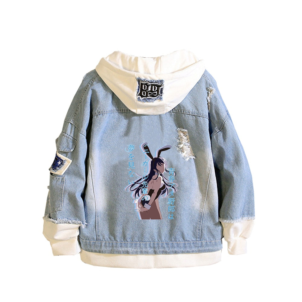 Rascal Does Not Dream of Bunny Girl Senpai Denim Hoodies