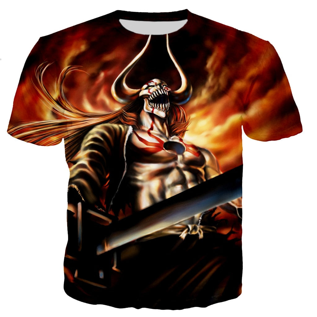 Bleach Printed T-shirt Casual Tops