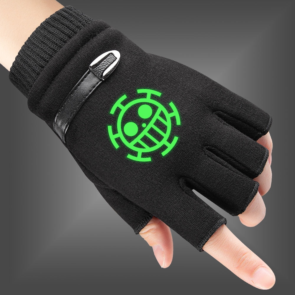 One Piece Pirate Luffy Skull Logo Gloves