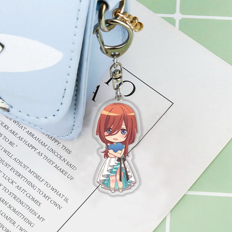 The Quintessential Quintuplets Nakano Ichika Nino Miku Yotsuba Itsuki Keychain