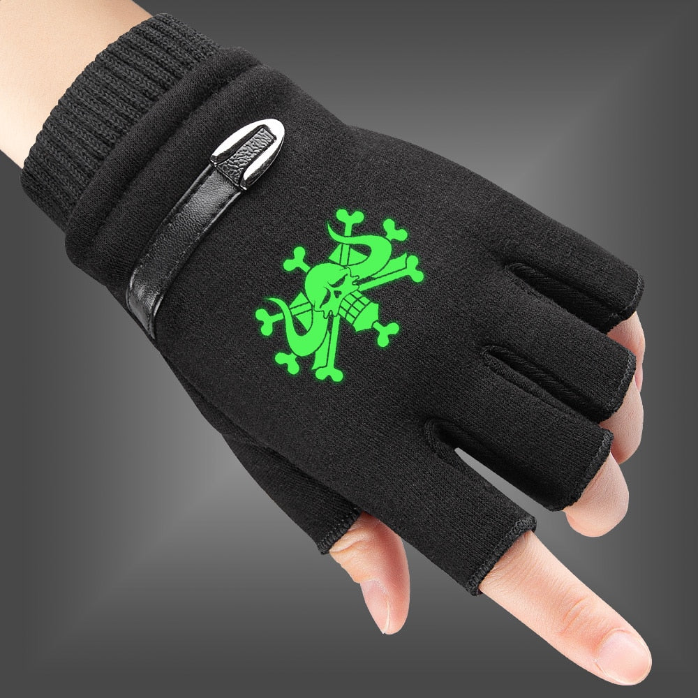 One Piece Pirate Luffy Skull Logo Gloves