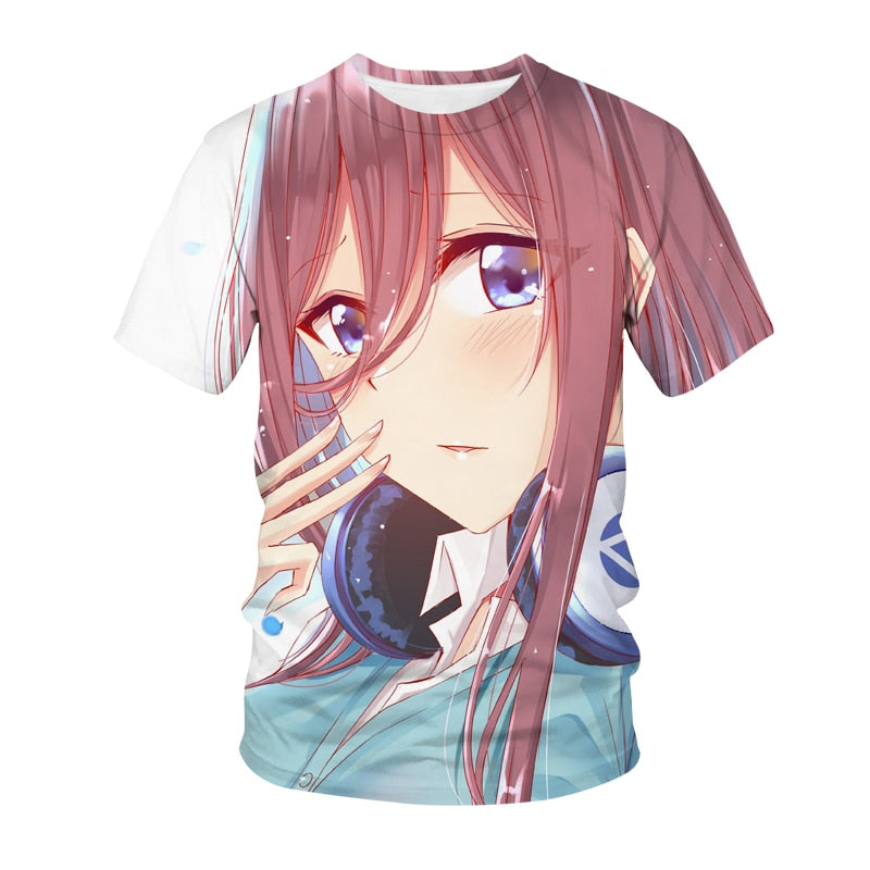 The Quintessential Quintuplets 3D Print T-Shirt