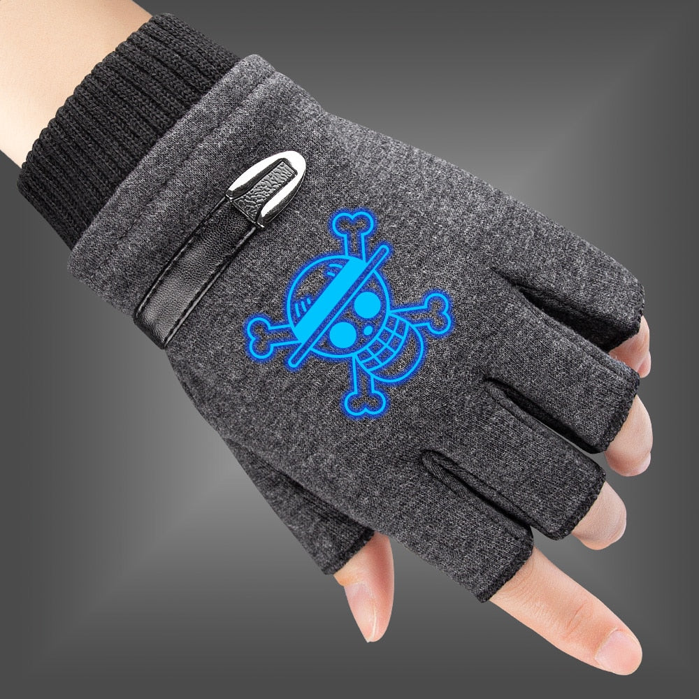 One Piece Pirate Luffy Skull Logo Gloves