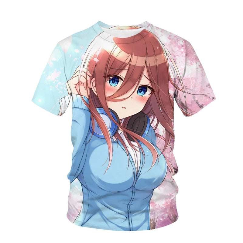The Quintessential Quintuplets 3D Print T-Shirt
