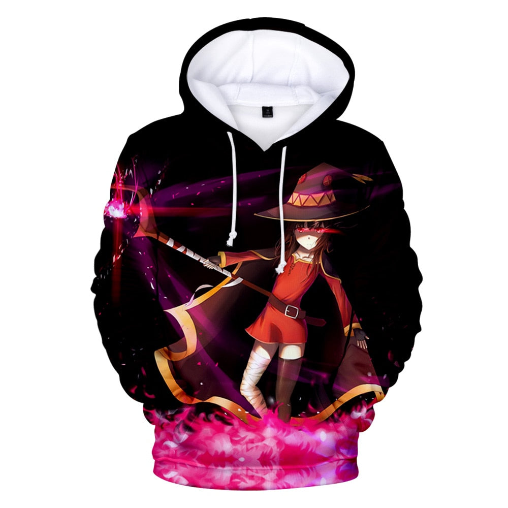 Manga Konosuba Megumin 3D Hoodie Unisex