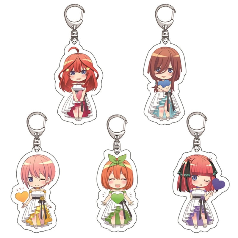 The Quintessential Quintuplets Nakano Ichika Nino Miku Yotsuba Itsuki Keychain