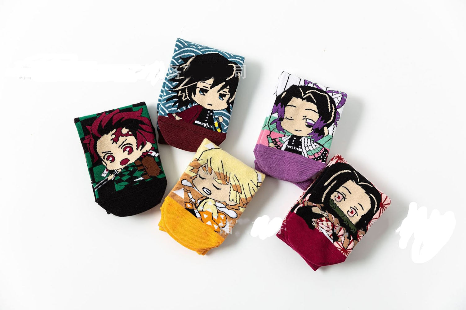 Demon Slayer High 5 Pairs  Socks - Anime Fantasy Land