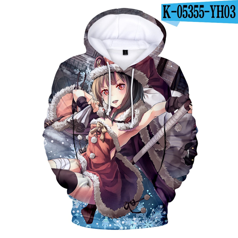 Manga Konosuba Megumin 3D Hoodie Unisex