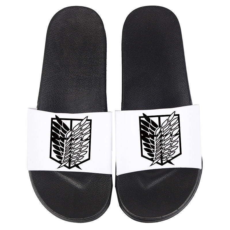 Attack on Titan Black Slippers
