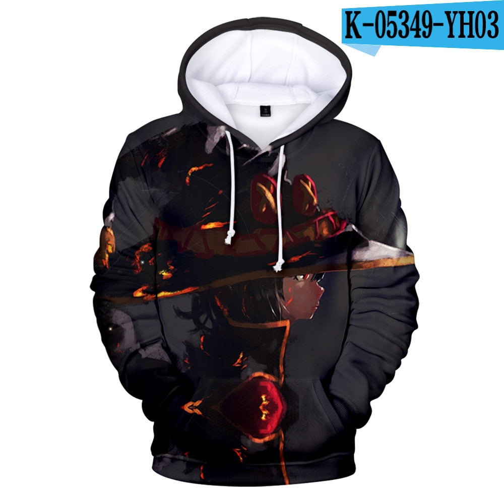Manga Konosuba Megumin 3D Hoodie Unisex