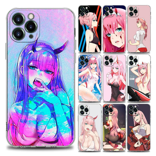 Zero Two Darling in the Franxx Clear Phone Case for iPhone