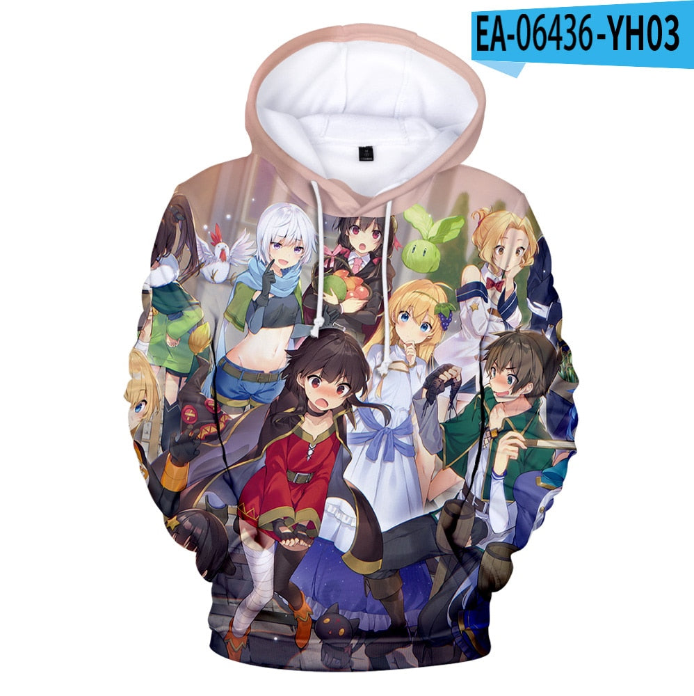 Manga Konosuba Megumin 3D Hoodie Unisex