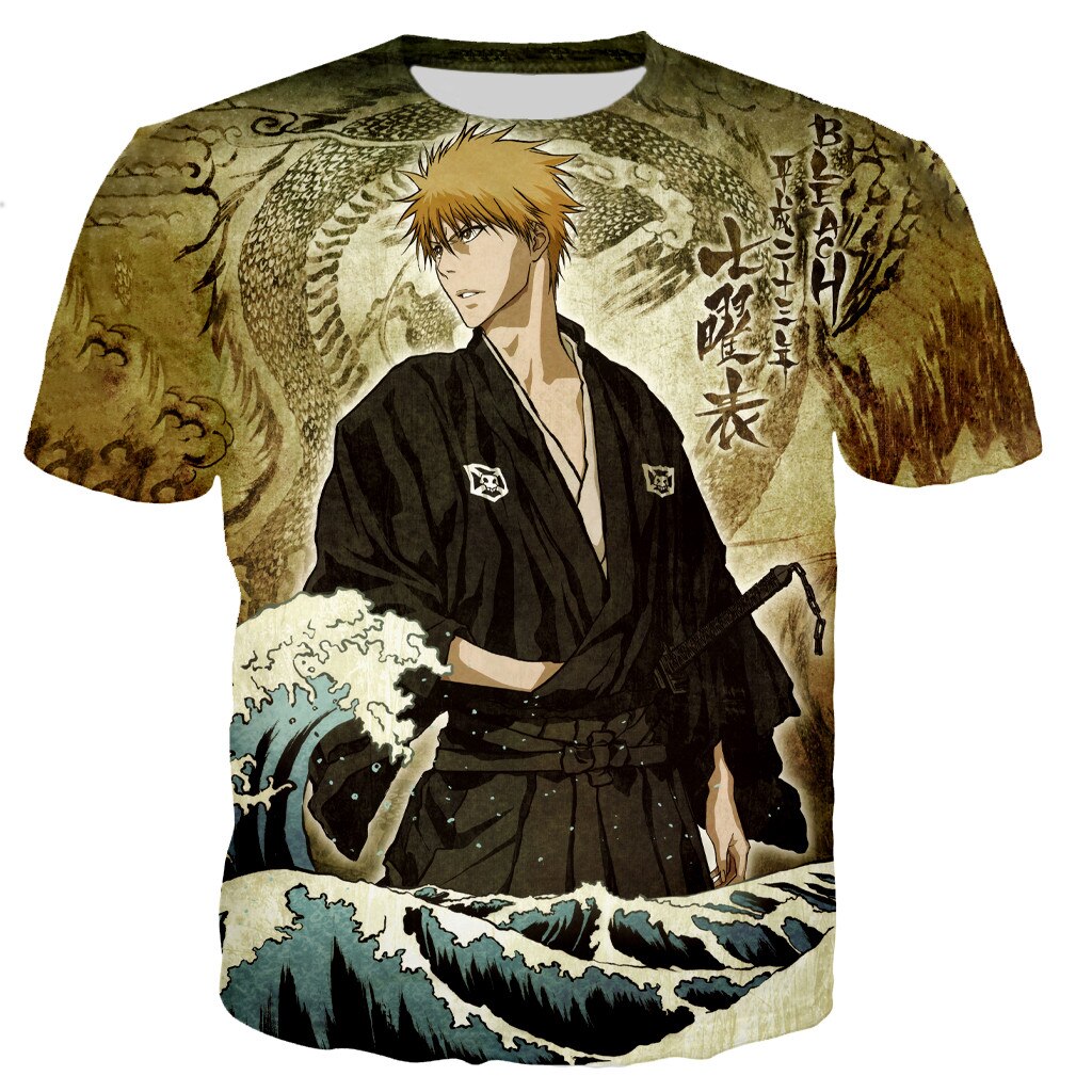 Bleach Printed T-shirt Casual Tops
