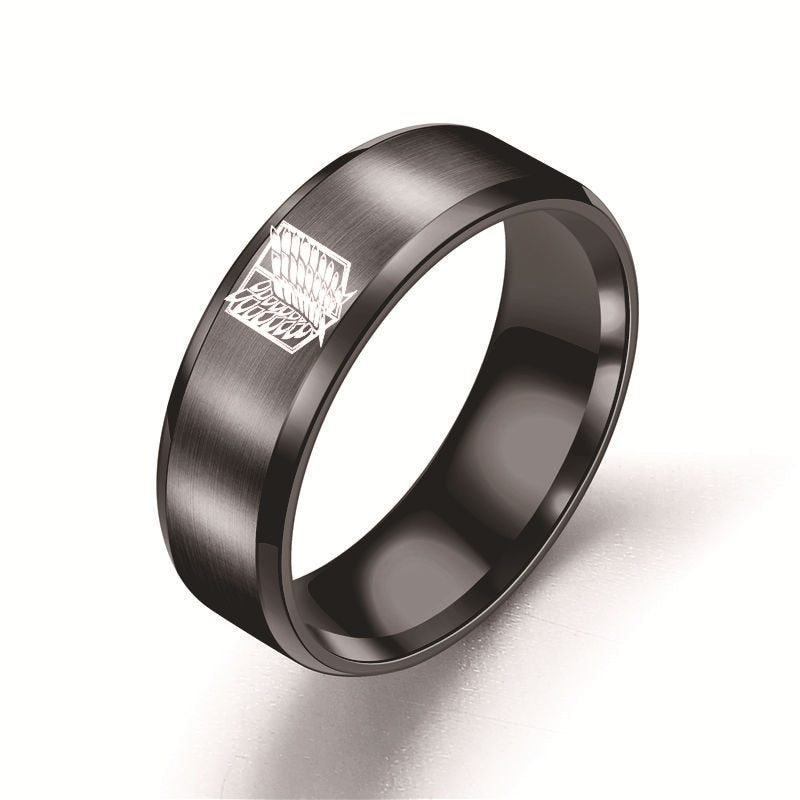 Attack on Titan Titanium Stainless Steel Ring