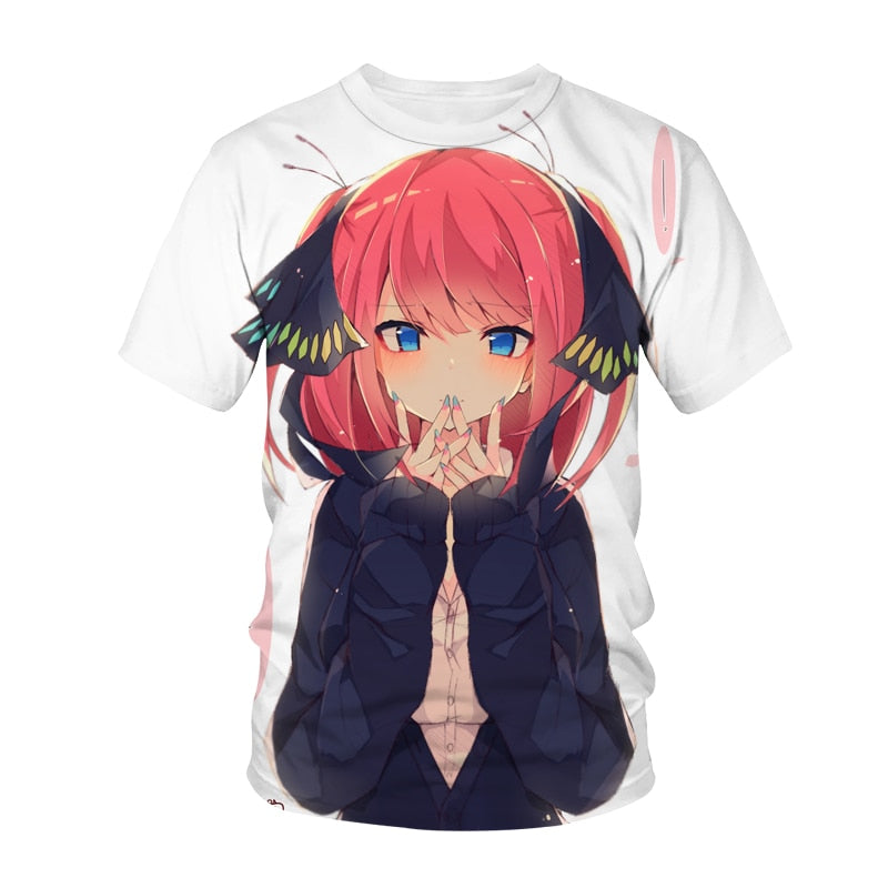The Quintessential Quintuplets 3D Print T-Shirt