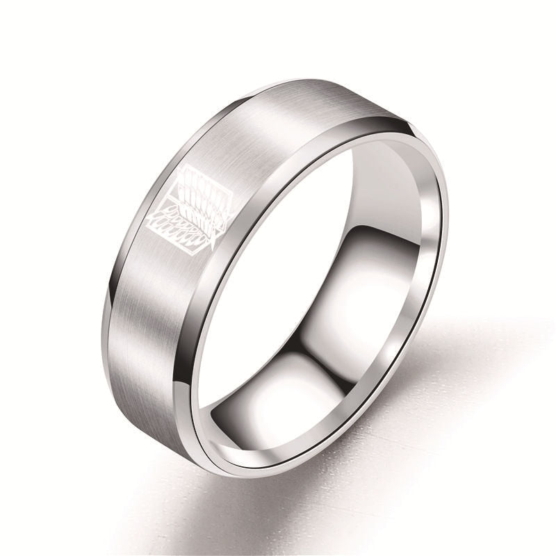 Attack on Titan Titanium Stainless Steel Ring