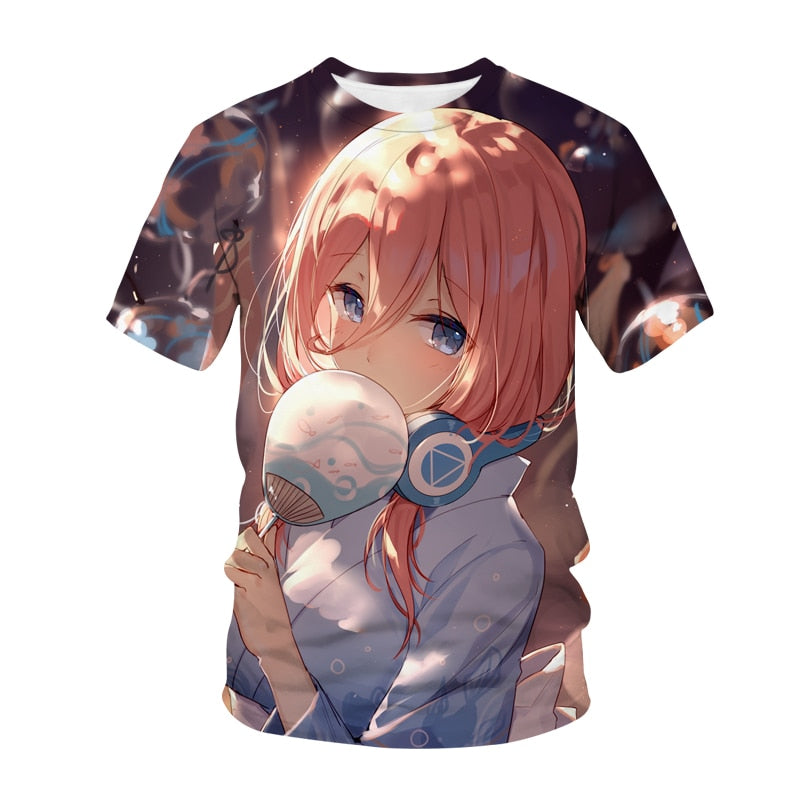 The Quintessential Quintuplets 3D Print T-Shirt