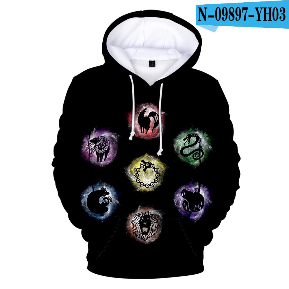 The Seven Deadly Sins 3D Hoodies
