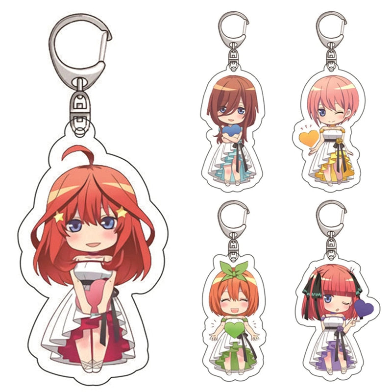 The Quintessential Quintuplets Nakano Ichika Nino Miku Yotsuba Itsuki Keychain