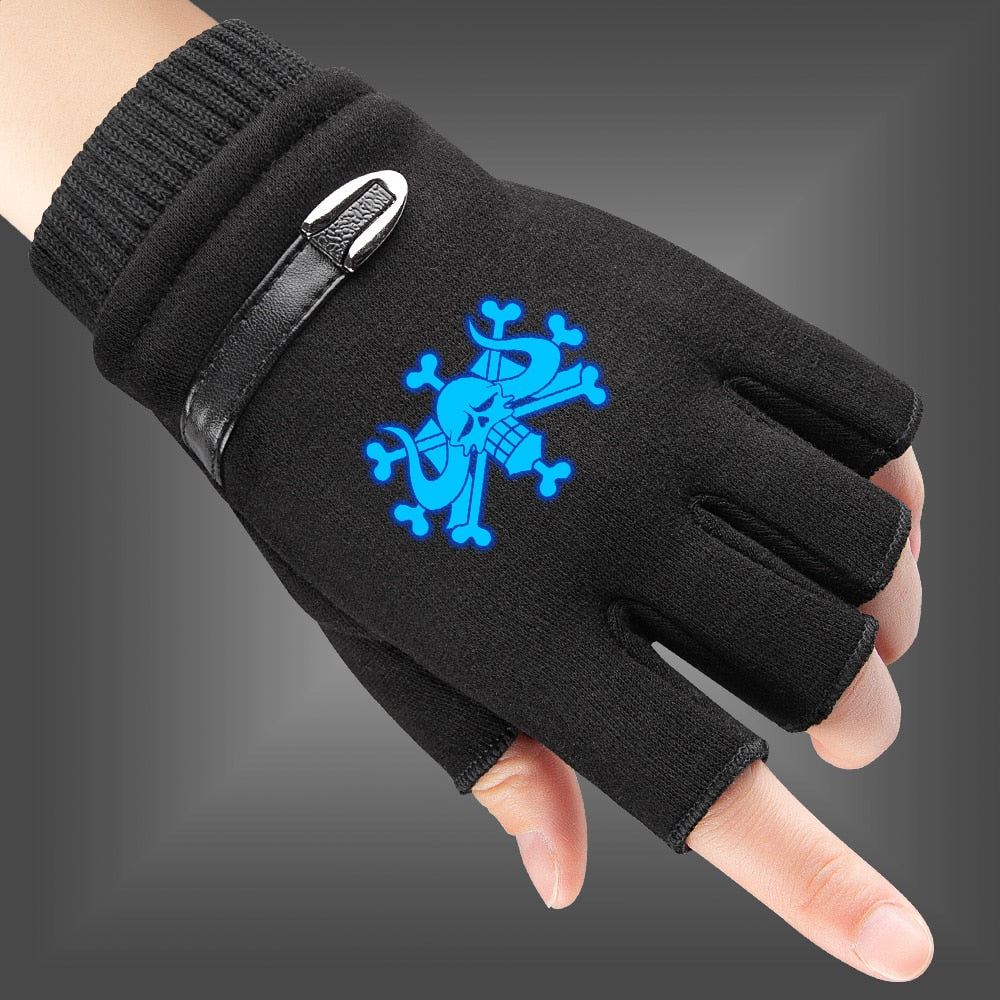 One Piece Pirate Luffy Skull Logo Gloves