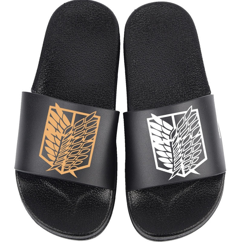 Attack on Titan Black Slippers