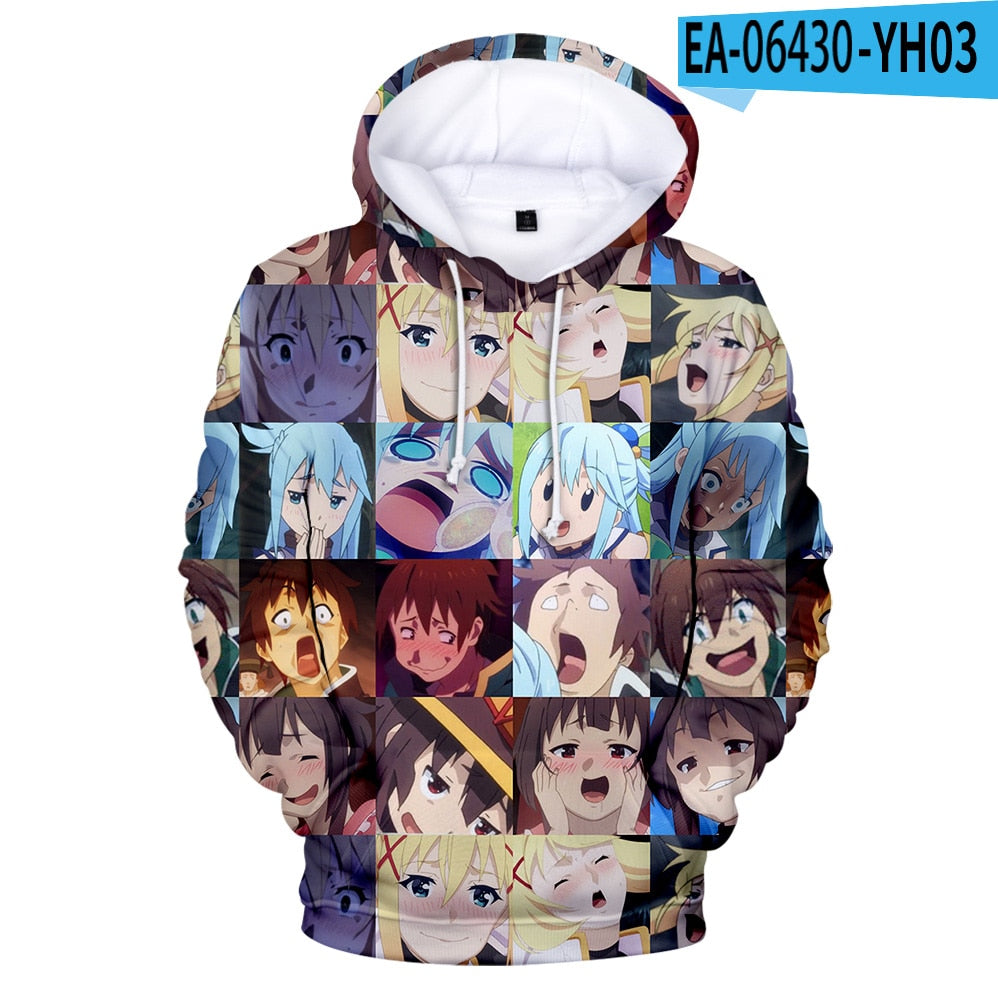 Manga Konosuba Megumin 3D Hoodie Unisex