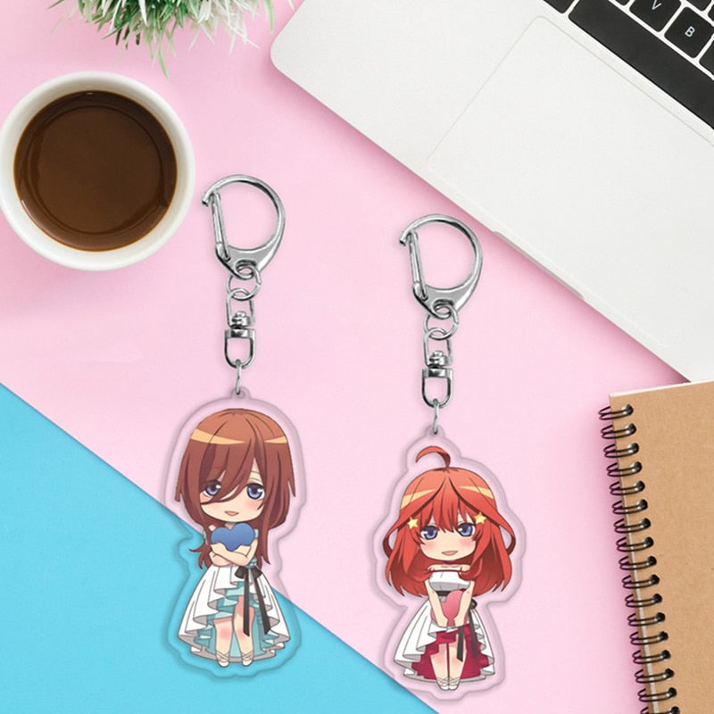 The Quintessential Quintuplets Nakano Ichika Nino Miku Yotsuba Itsuki Keychain