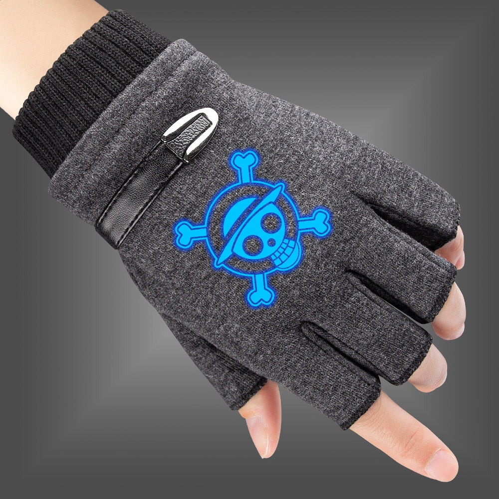 One Piece Pirate Luffy Skull Logo Gloves