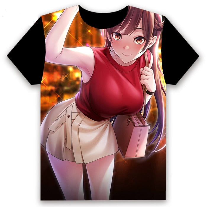 Rent A Girlfriend (Kanojo Okarishimasu) Kazuya Kinoshita /Chizuru Mizuhara Cosplay T-shirts