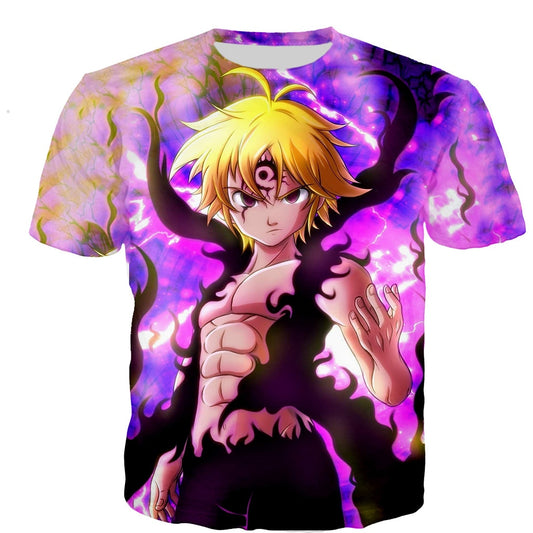 Seven Deadly Sins Nanatsu 3D Printed T-shirts