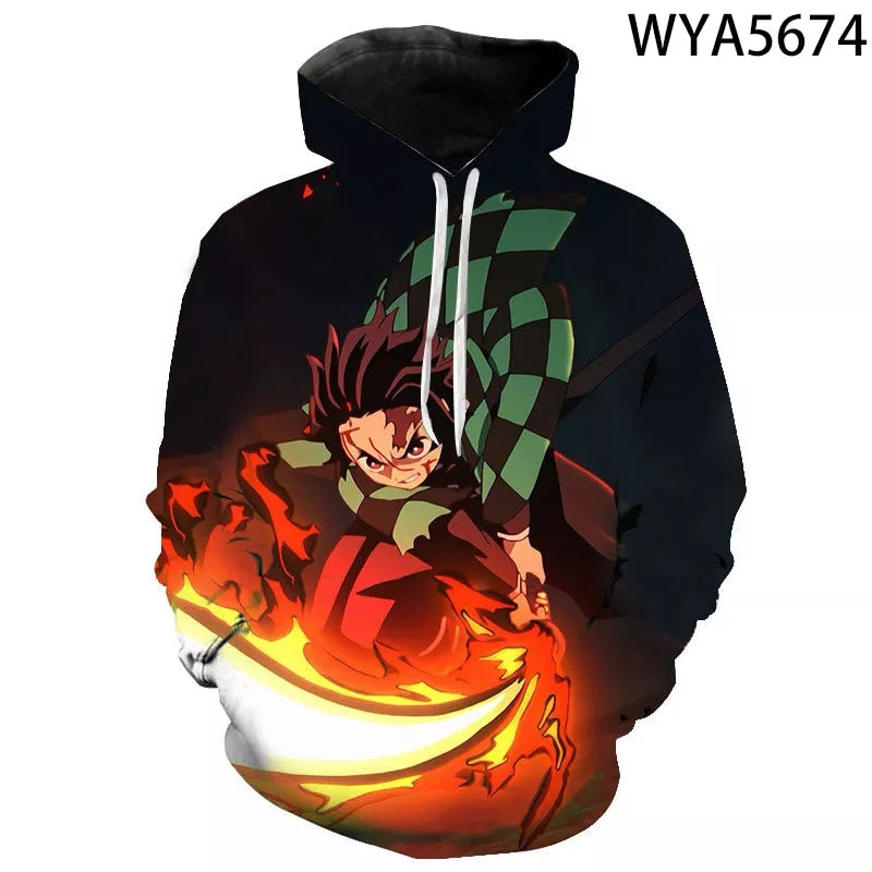 Demon Slayer 3D Printed Sweatshirt - Anime Fantasy Land