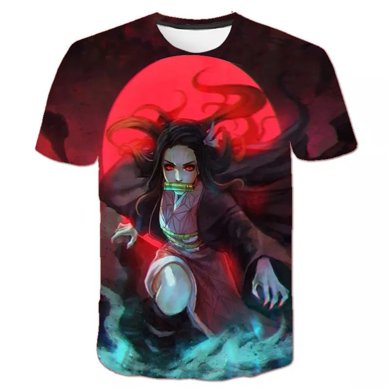 Demon Slayer 3D Printed Kids T-Shirt - Anime Fantasy Land