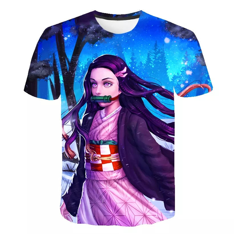 Demon Slayer 3D Printed Kids T-Shirt – Anime Fantasy Land