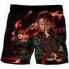 Demon Print Men's Casual Board Shorts - Anime Fantasy Land