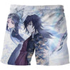 Demon Print Men's Casual Board Shorts - Anime Fantasy Land