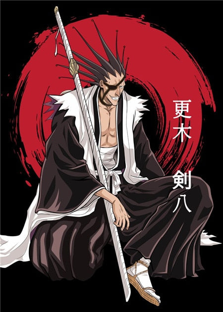 Bleach kenpachi Gotei Figure Poster