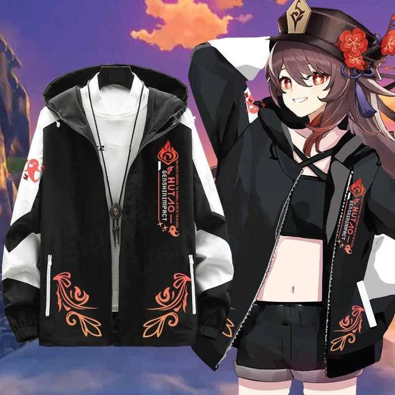 Genshin Impact Hutao 3D Print Hoodie
