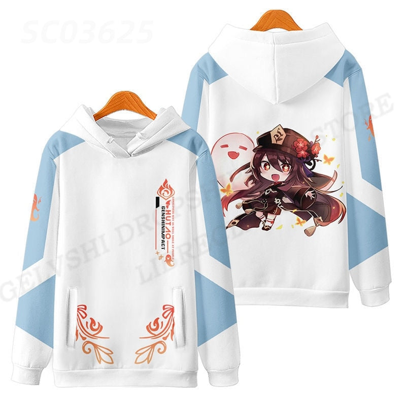 Genshin Impact Hutao 3D Print Hoodie