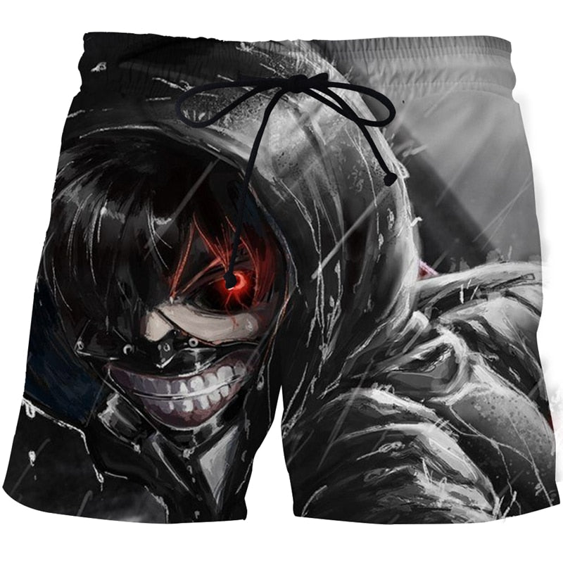 Tokyo Ghoul Beach 3D Printed Shorts