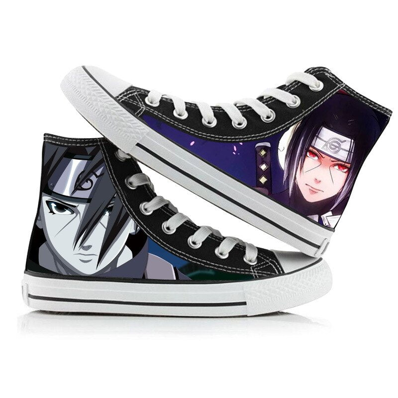Ninja Akatsuki Uchiha Sasuke  High Top Shoes