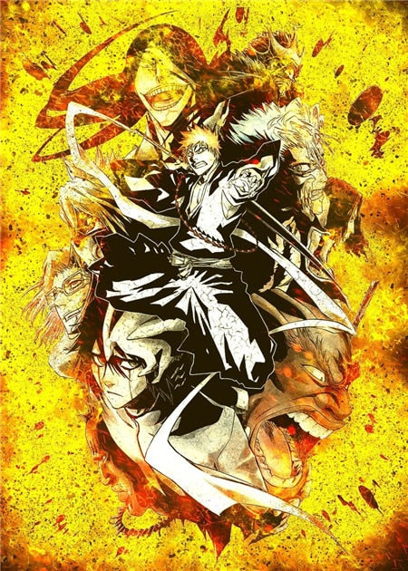 Bleach kenpachi Gotei Figure Poster