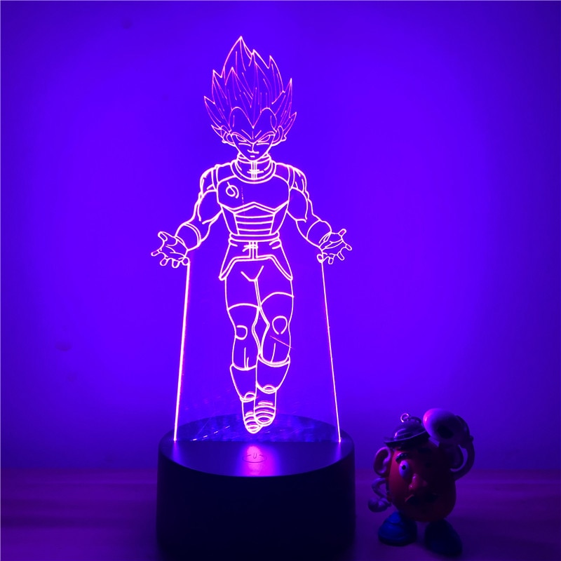 Tanbaby - Lampe de nuit Dragon Ball Z Vegeta Son Goku Super Saiyan Led  Lighting Lamp lumière Nuit lampe de chevet - Lampes à poser - Rue du  Commerce