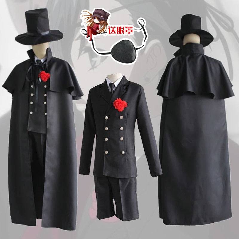 Black Butler Kuroshitsuji Sebastian Cosplay Unisex