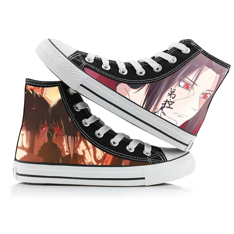 Ninja Akatsuki Uchiha Sasuke  High Top Shoes