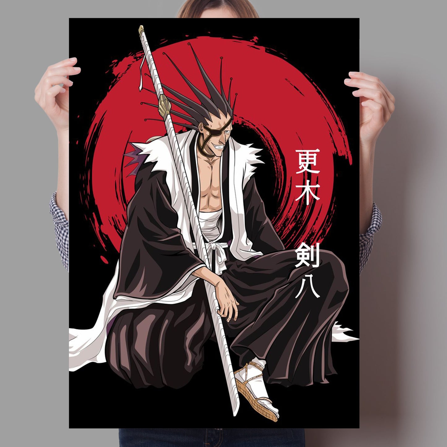 Bleach kenpachi Gotei Figure Poster