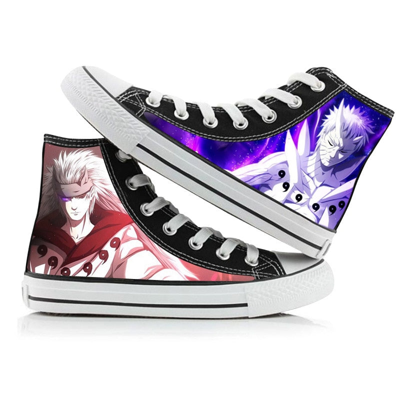 Ninja Akatsuki Uchiha Sasuke  High Top Shoes
