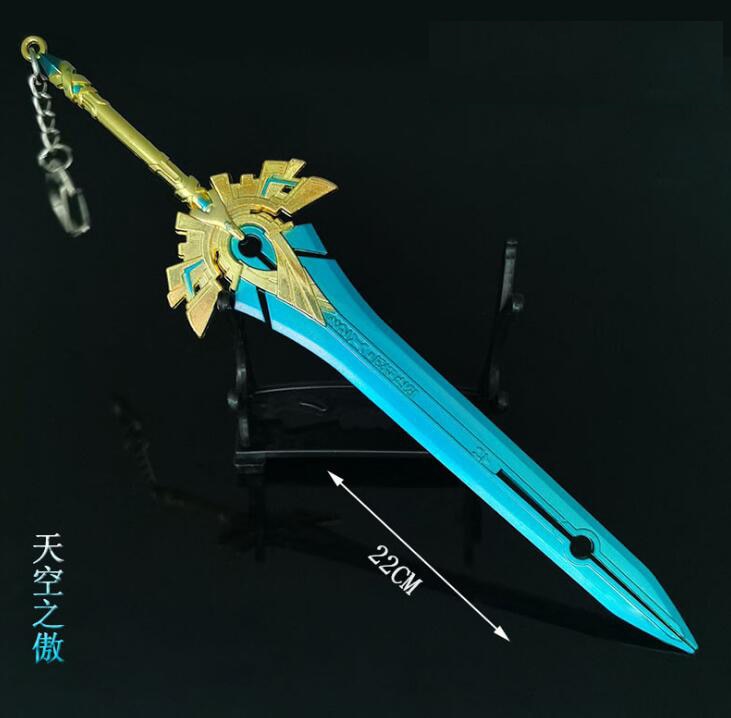 Genshin Impact Zhongli Venti Sword Keychains