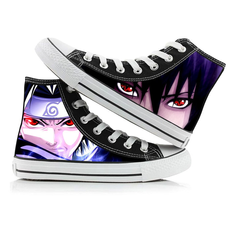 Ninja Akatsuki Uchiha Sasuke  High Top Shoes