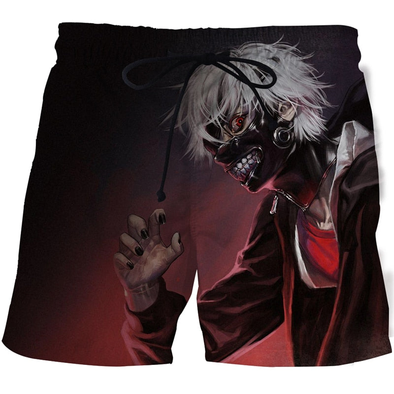 Tokyo Ghoul Beach 3D Printed Shorts